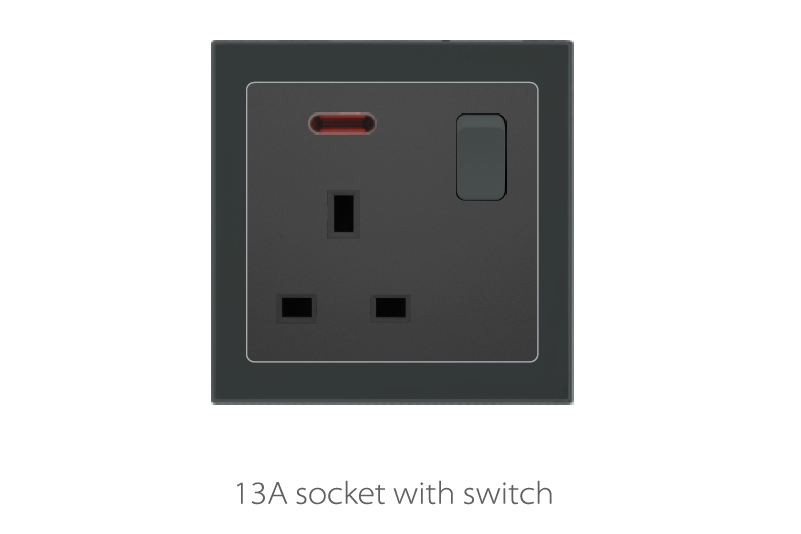 Switch And Sockets V4 Black Base Series Alostoura lighting