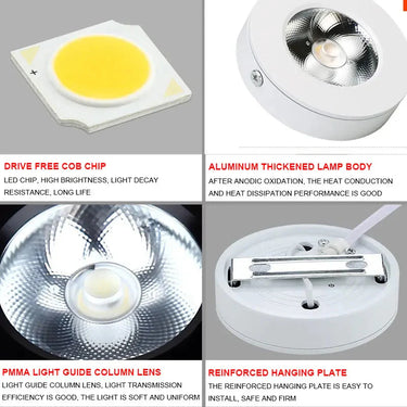 Ultra-Thin Small Spotlight Surface-Mounted Alostoura lighting
