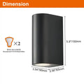 Up and down waterproof outdoor garden Outdoor lights wall mounted aluminum wall lights for home Alostoura lighting