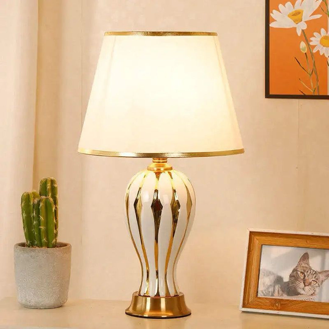 Vintage Multicolor Ceramic Lamp Shade Hotel Home Decor Table Lamp Bedroom Bedside Table Lamp E27 Alostoura lighting