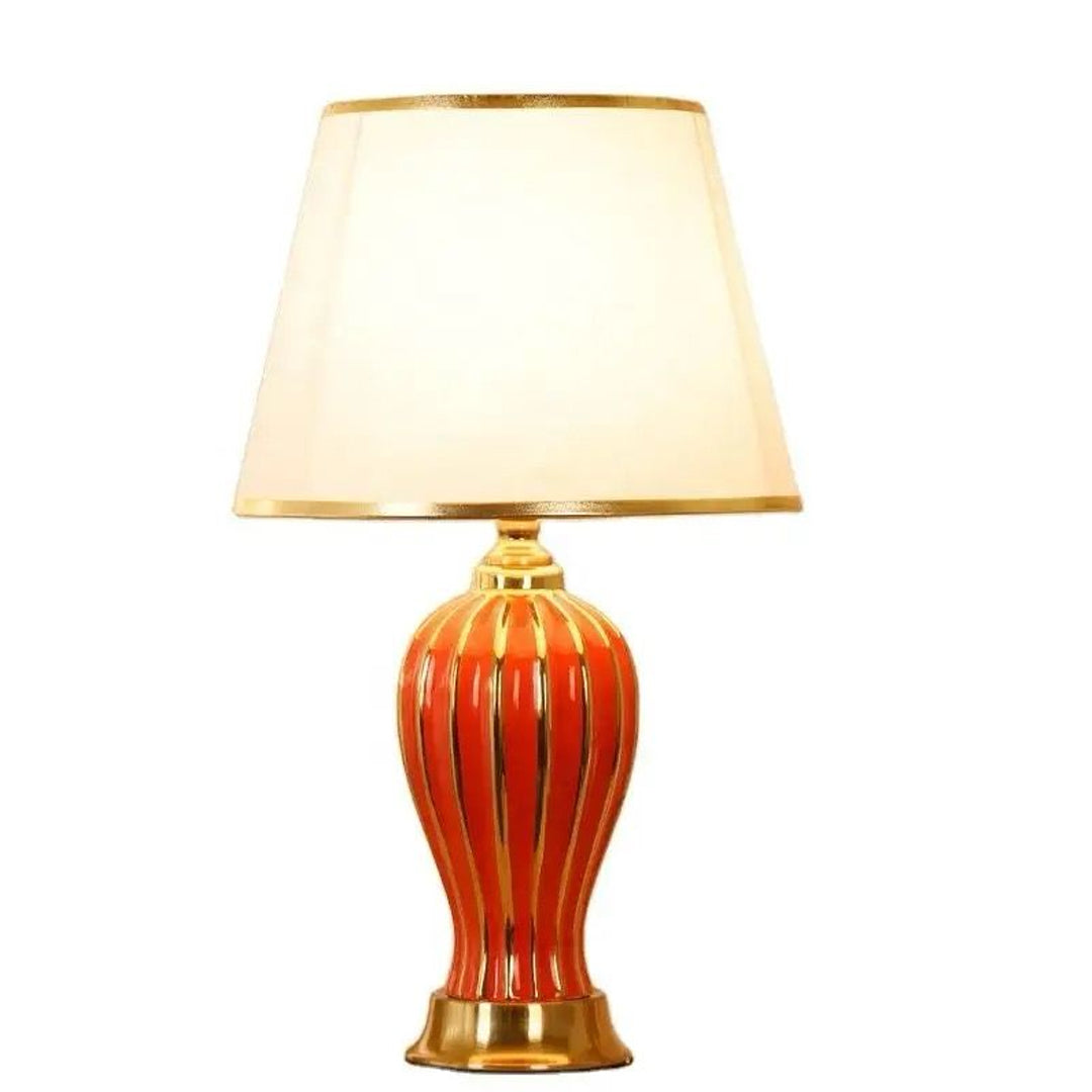 Vintage Multicolor Ceramic Lamp Shade Hotel Home Decor Table Lamp Bedroom Bedside Table Lamp E27 Alostoura lighting