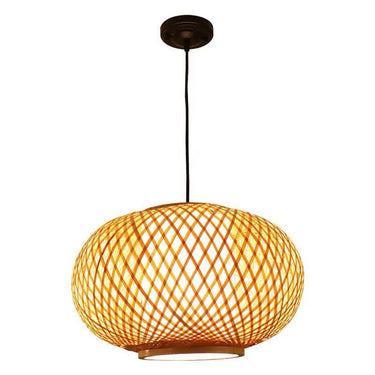 Vintage Round  Bamboo  Lamp for Interior Decoration from Rattan Alostoura lighting