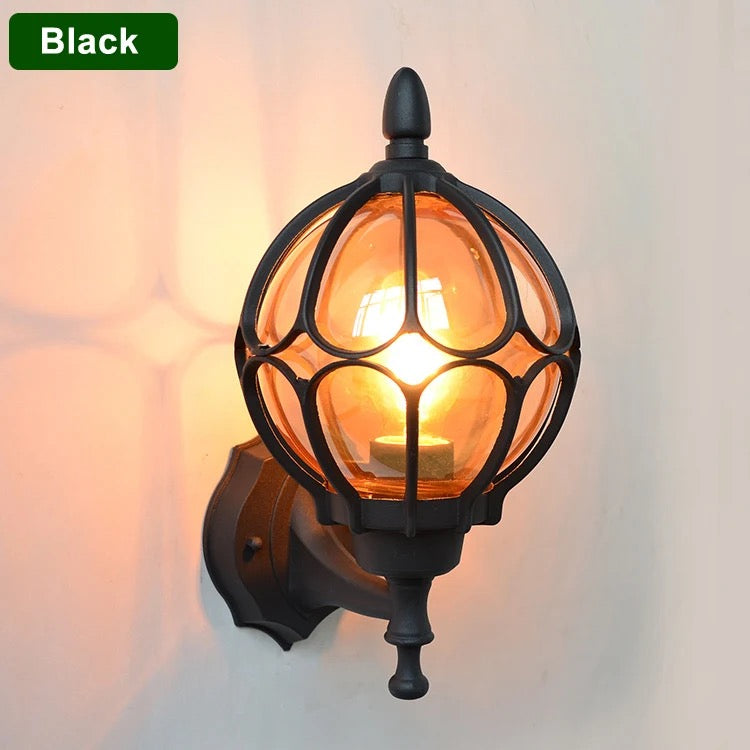 Vintage antique Balcony outdoor wall light ball shape globe lantern wall garden lamp Alostoura lighting