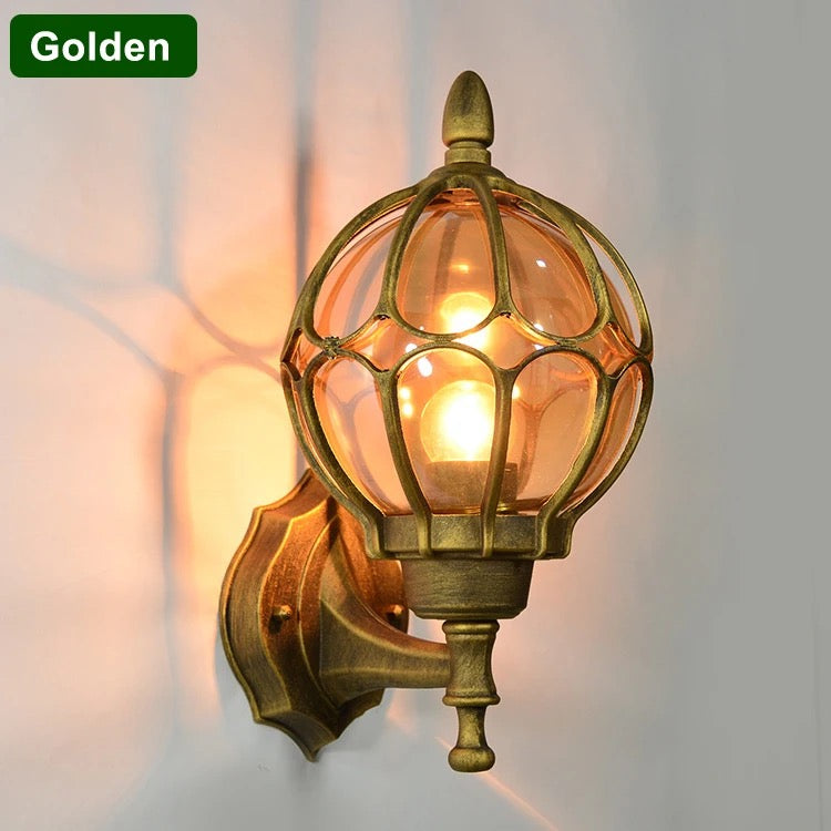 Vintage antique Balcony outdoor wall light ball shape globe lantern wall garden lamp Alostoura lighting