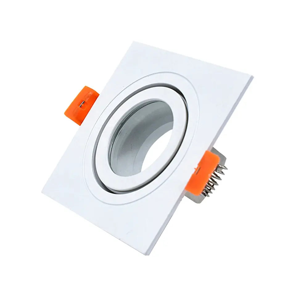 White anti Glare MR16 Spot Lights Pure Aluminum Gu10 Square Downlight Fitting Alostoura lighting