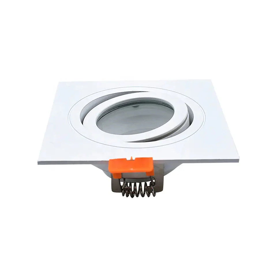 White anti Glare MR16 Spot Lights Pure Aluminum Gu10 Square Downlight Fitting Alostoura lighting