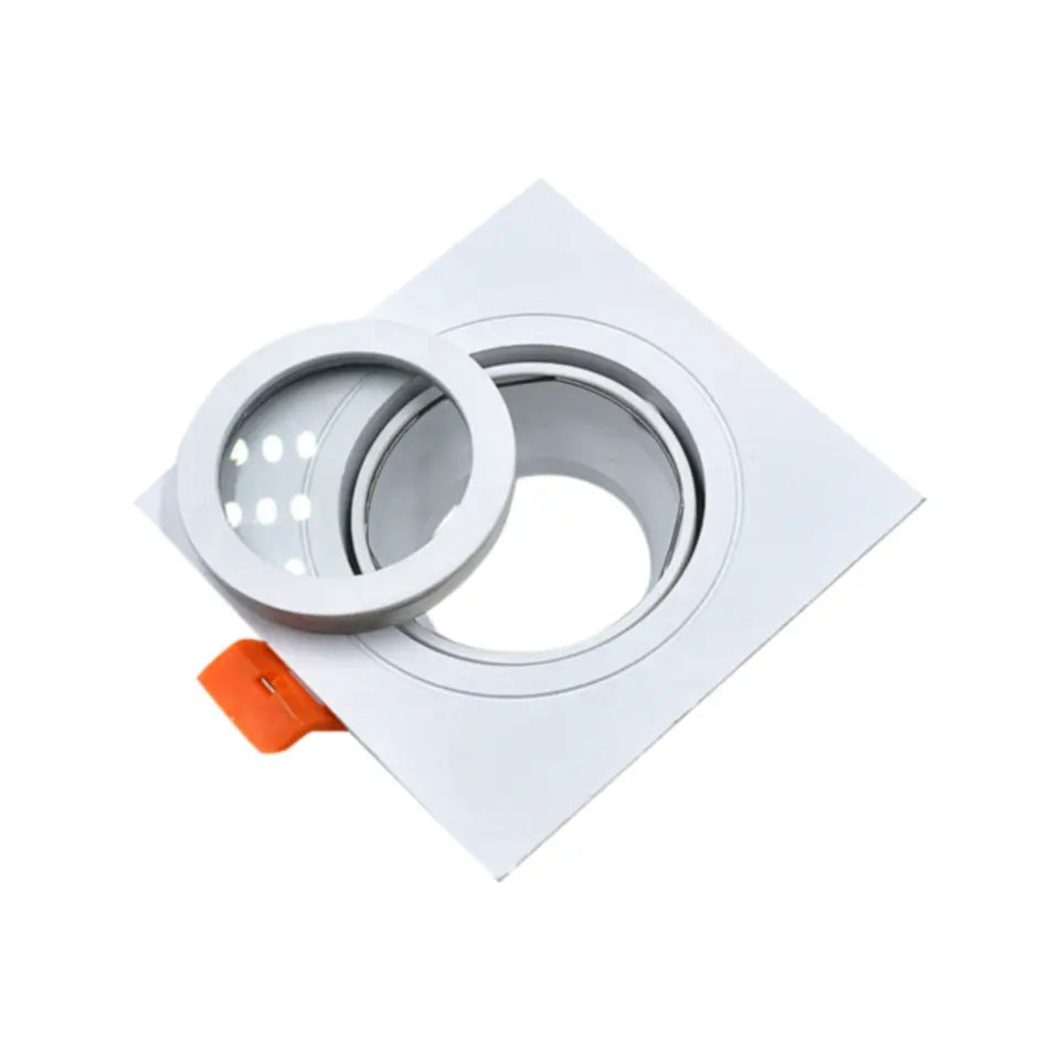 White anti Glare MR16 Spot Lights Pure Aluminum Gu10 Square Downlight Fitting Alostoura lighting