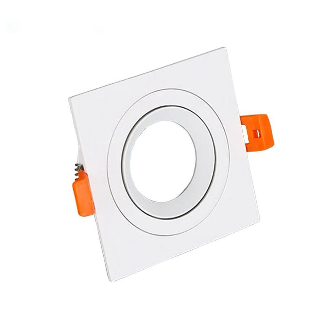 White anti Glare MR16 Spot Lights Pure Aluminum Gu10 Square Downlight Fitting Alostoura lighting