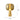Gold glass lamp illuminated