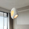 Minimalist Wabi-Sabi Eggshell Pendant Light