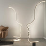 Side face floor lamp artistic