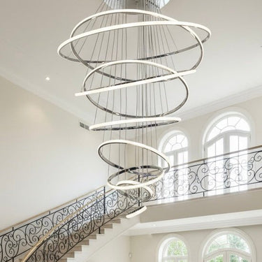 Spiral halo chandelier detail