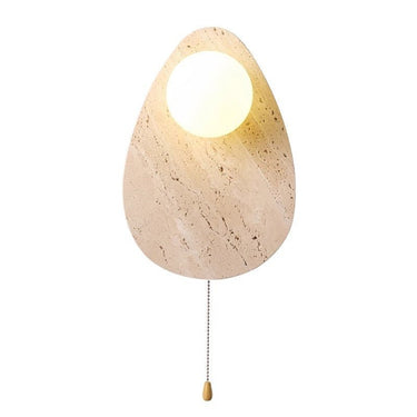 Travertine wall lamp detail