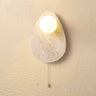 Teardrop Travertine Wall Lamp pull chain