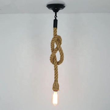 vintage hanging hemp rope pendant lights E27 chandelier Edison LED bulb ceiling light lamp Alostoura lighting