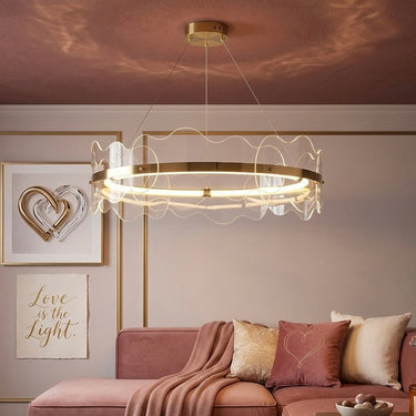 Wave ring chandelier detail