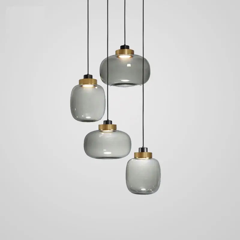 Nordic modern creative glass study hallway chandelier