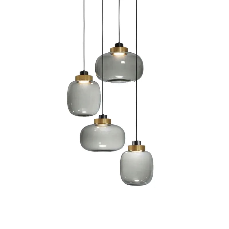 Nordic modern creative glass study hallway chandelier