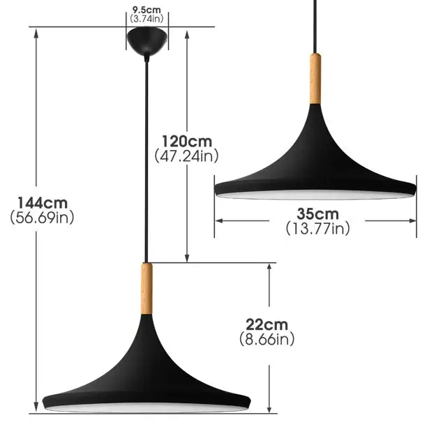 LED Cone Shape Pendant Lamp E27